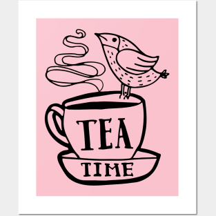 Tea Time Cute Tea Cup Teatime Lover Gift Posters and Art